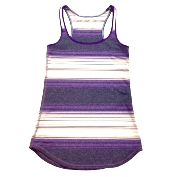 Lululemon Stripe Racerback Fitted Tank Tops In Purple - Picture 3 of 7